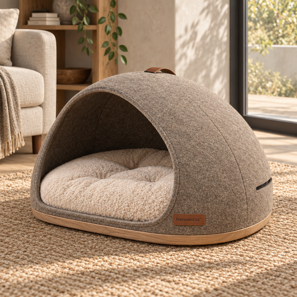 Neroventiss™ Haven Arc Quiet Cocoon Pet Bed